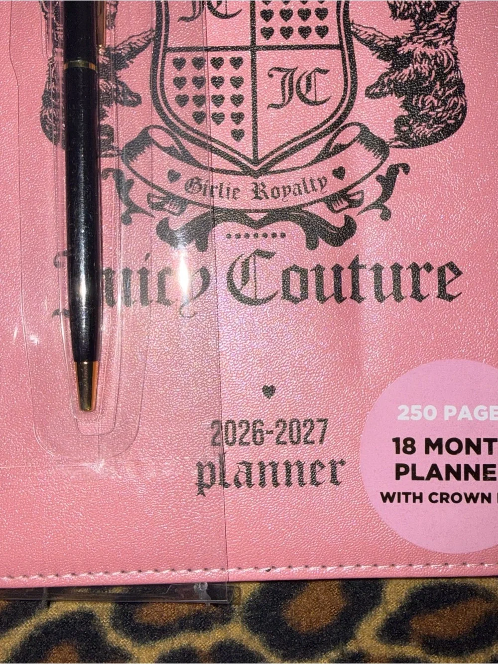 New Juicy Couture Girly Royalty Scottie Dog 2026–2027 Planner with Crown Pen